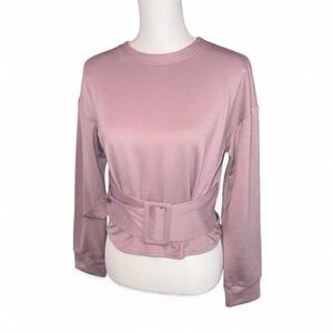 VALENTINES SWEET IN PINK BELTED‎ SWEATSHIRT LADIES SMALL NWT(PARTIAL)